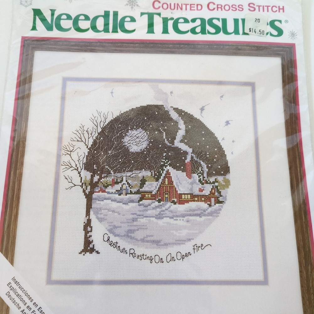Needle Treasures Counted Cross Stitch Kit Chestnuts Roasting 02900 Christmas New - Picture 3 of 6